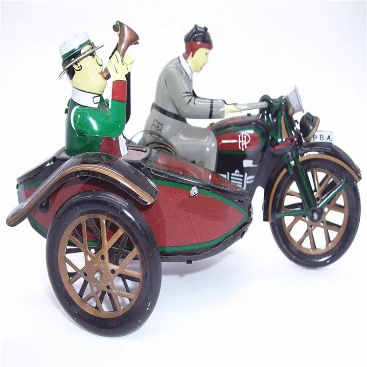 Wind Up Toy Adult Collection Retro Wind up toy Metal Tin man Ride a tricycle Mechanical toy Clockwork figures model kids gift