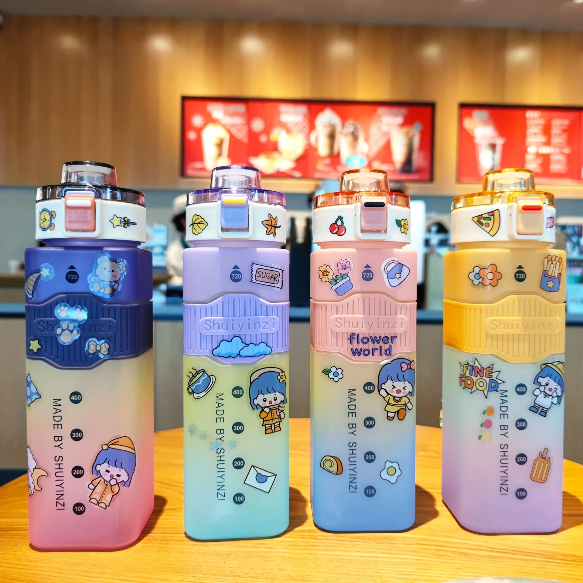 

550/750/950ml Water bottle gradient color Good looks water cup suitable for indoor family outdoor travel by walking