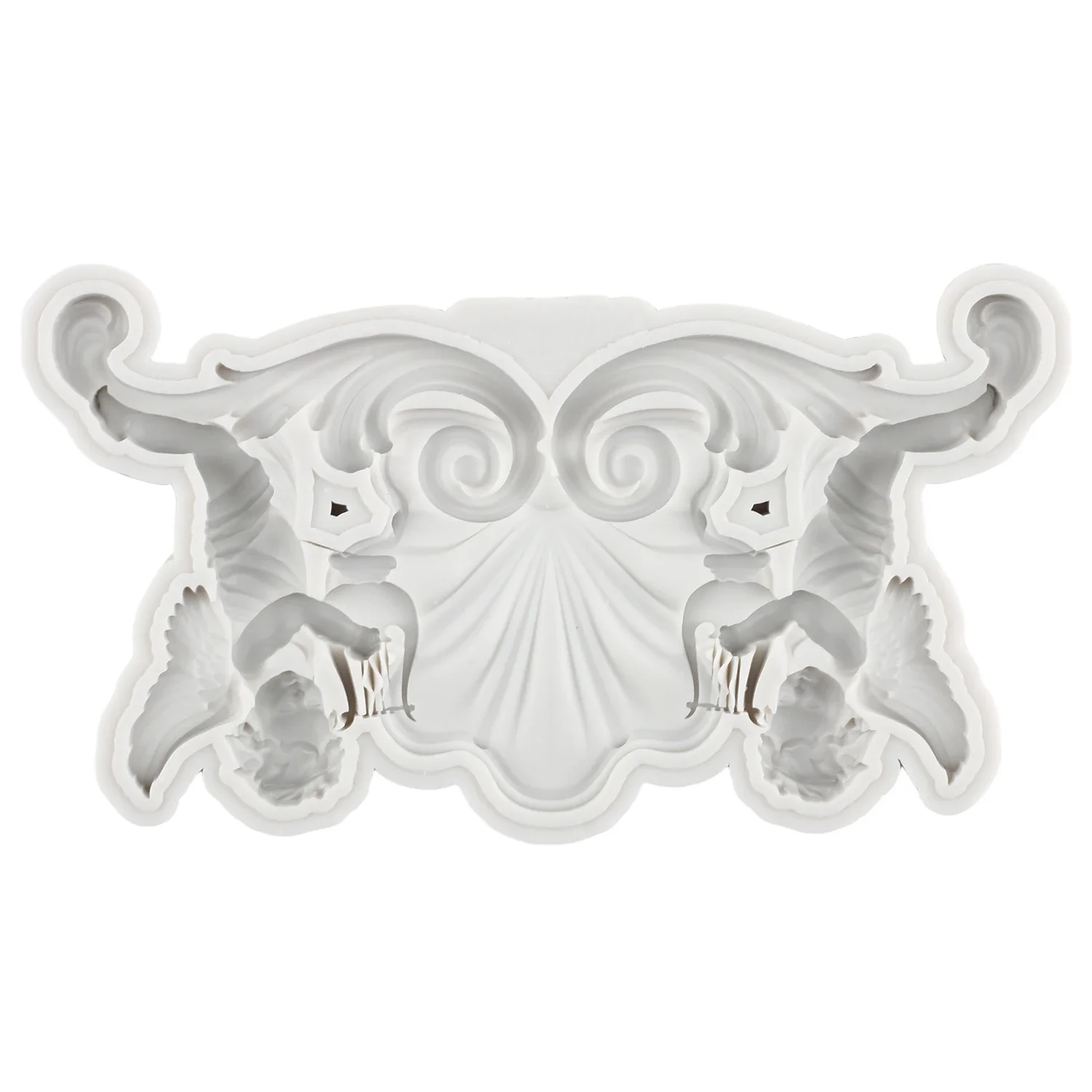 Angel Relief Border Silicone Mold DIY Cupcake Topper Fondant Cake Decorating Tools Candy Resin Clay Chocolate Gumpaste Moulds