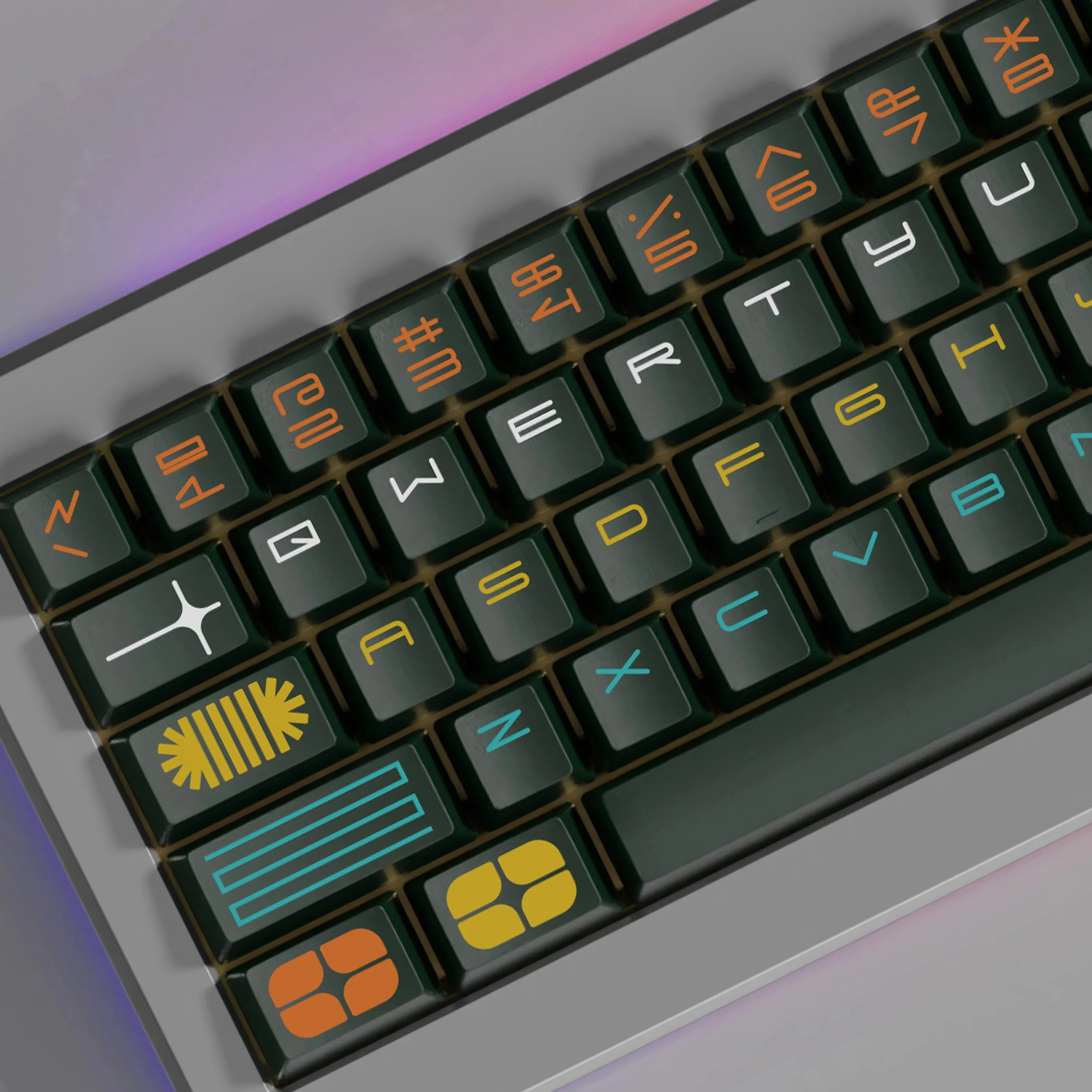 Expo Pbt Teclado Mecânico Perfil Gmk 142 Perfil Cereja Sublimação de Tintura para Interruptor mx Duplo b Split Keybar - Imagem 4