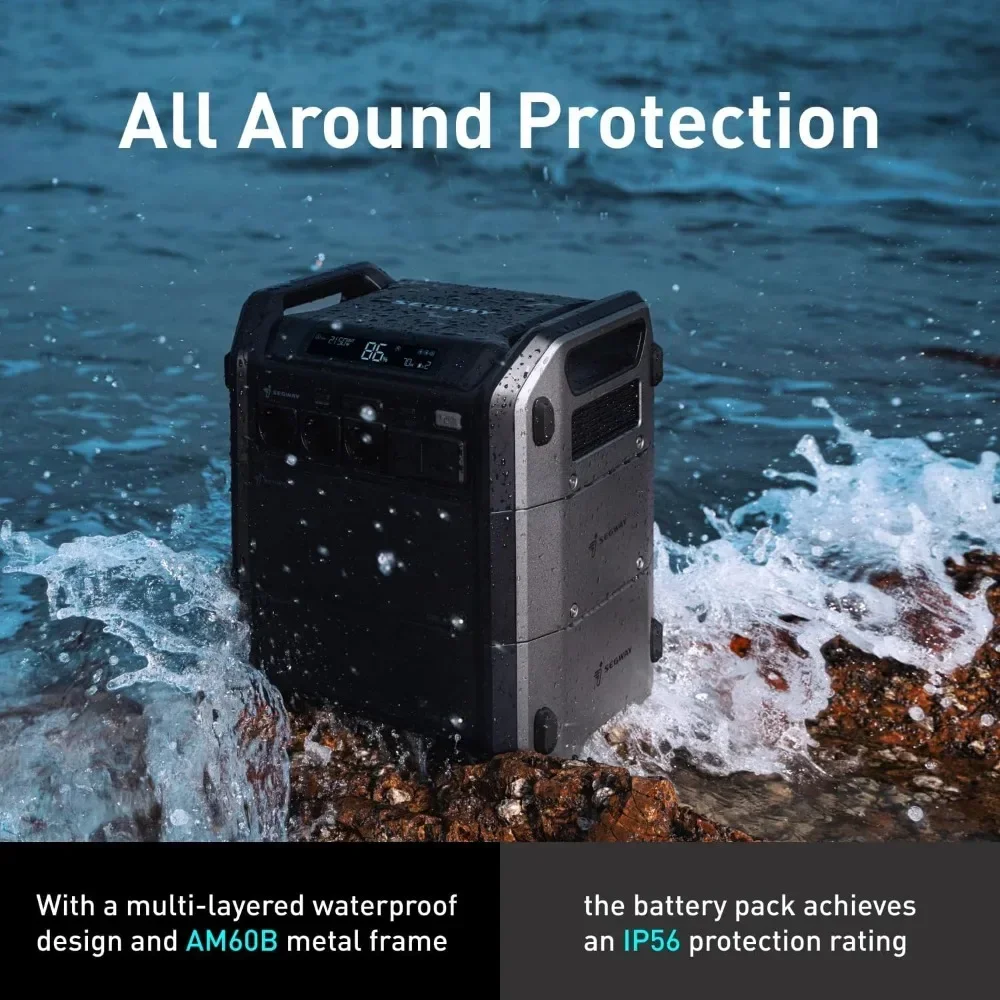 Portable Power Station Cube 1000 2200W AC Outlets 1024Wh LiFePO4 Batter Expandable Battery Capacity up to 5kWh Solar 6