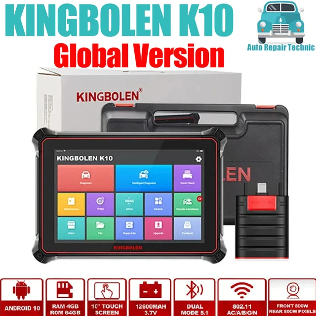 KINGBOLEN K10 OBD2 Diagnostic Scanner Automotive Active Test ECU