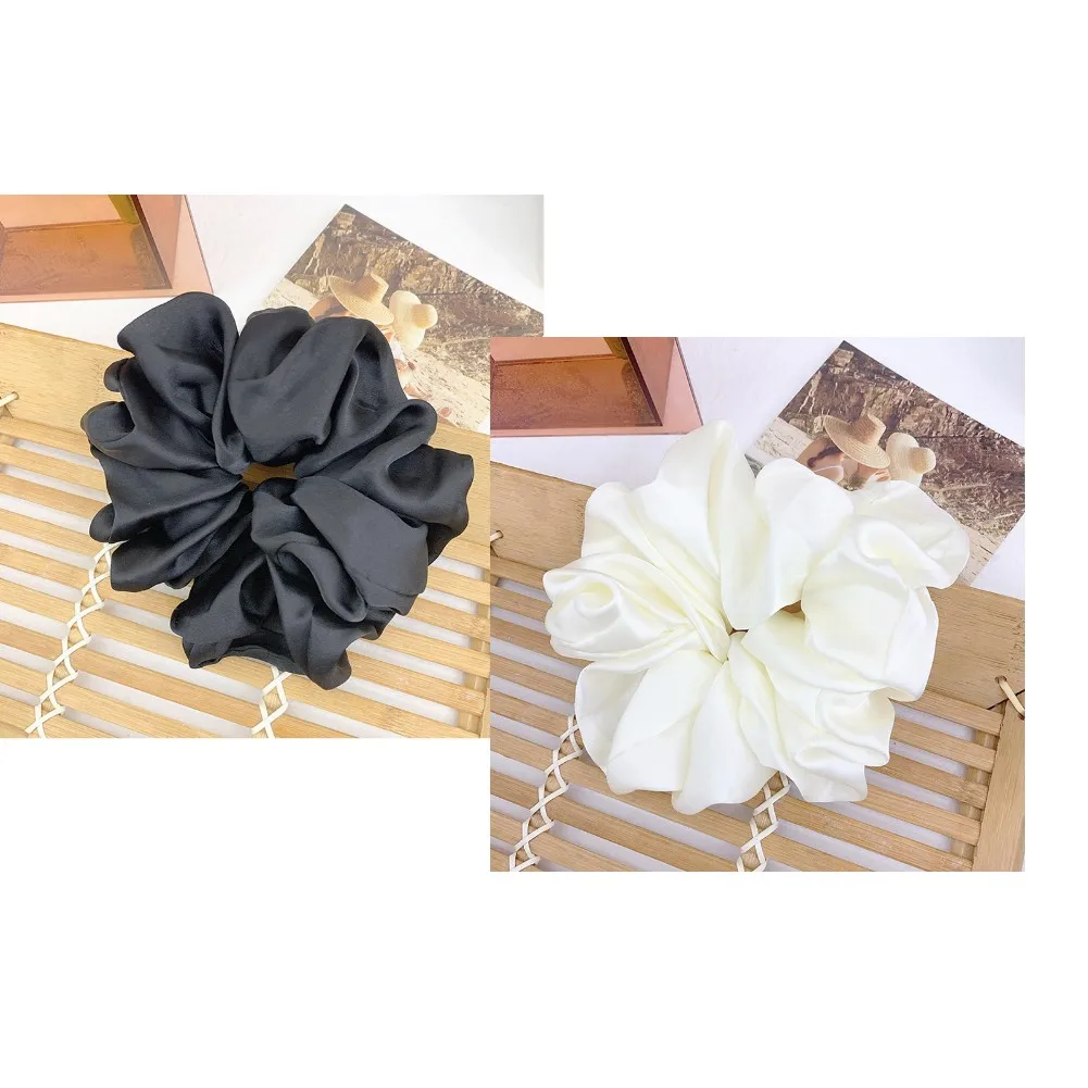 Oversized Scrunchies Big Rubber Hair Ties Plain Elastic Hair Bands Girl Ponytail Holder Women Hair Accessories types of hair clips Hair Accessories