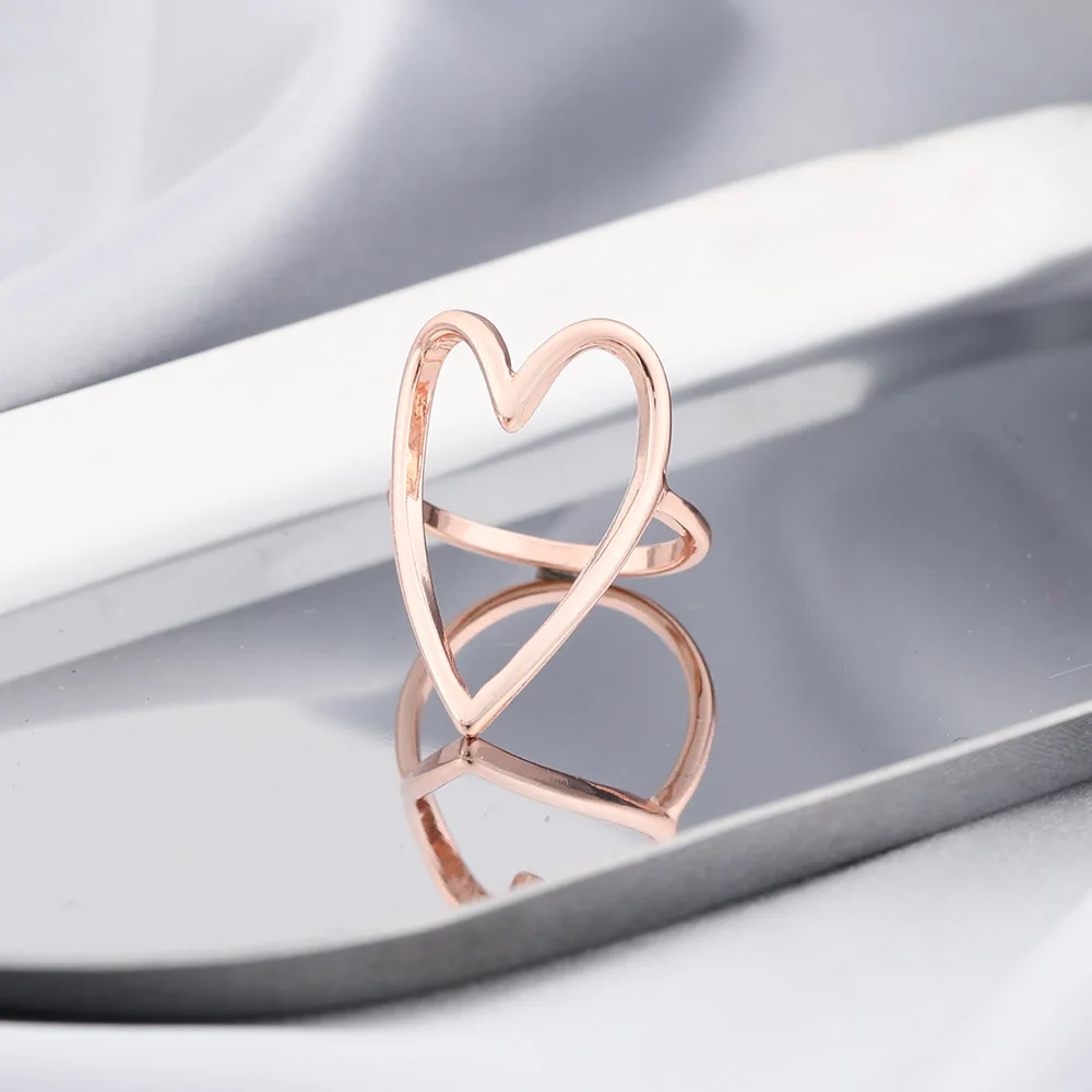 Hohler Herzring Für Damen Modeschmuck Ring_voghion.com