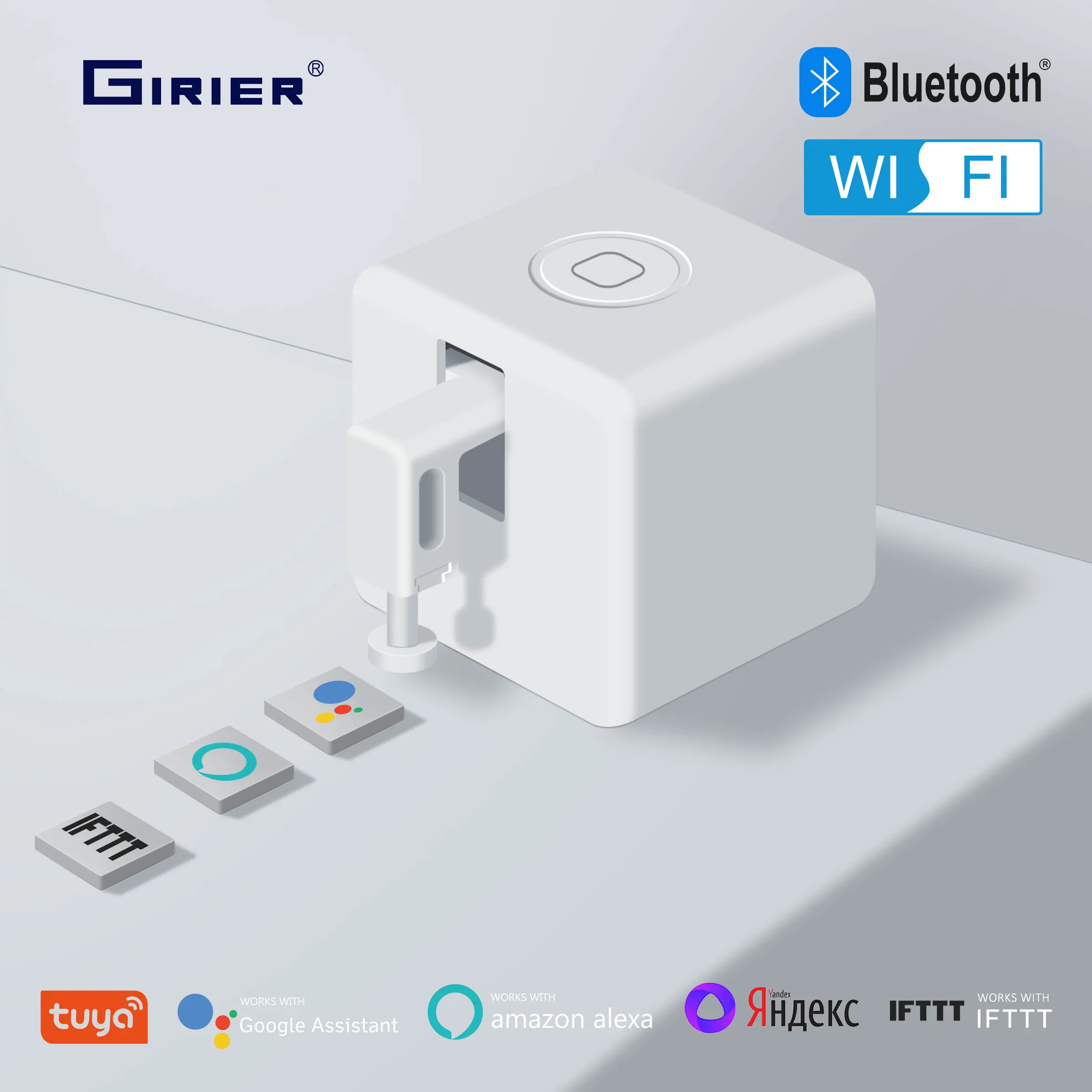 Fingerbot Plus Smart Switch Button Pusher, Mini Smart Finger Robot, Pulsante di controllo remoto senza fili, nessun interruttore di cablaggio Zigbee con controllo touch