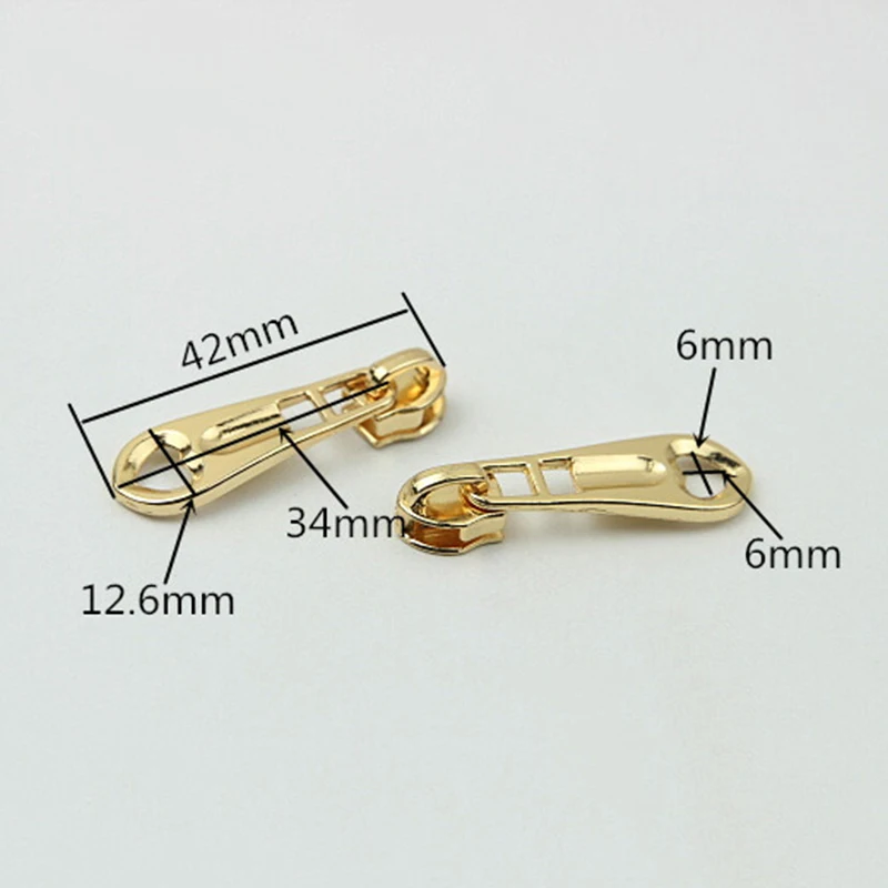 Zipper Repair Kit Zipper Pullers Zipper Sliders Zipper Heads 10Pcs Metal 5# For Jackets Clothes DIY