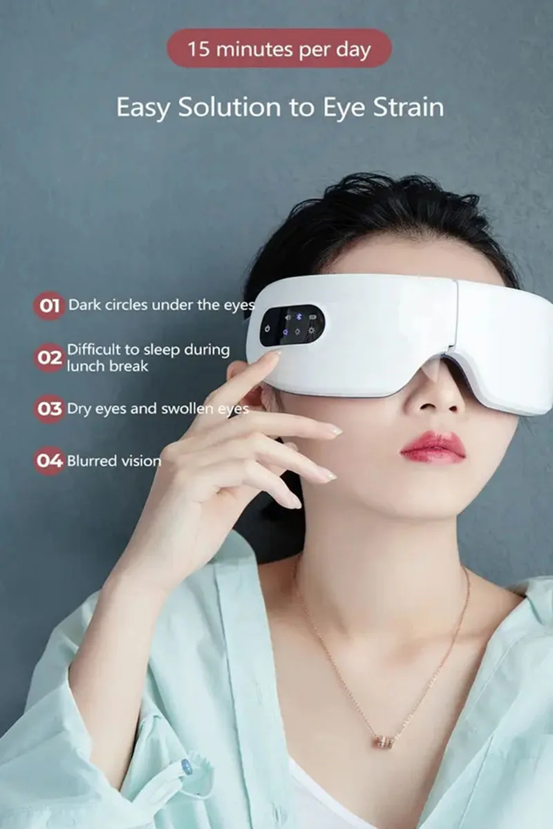 Bluetooth music eye massager can improve eye fatigue, eye bags, and dark circles. Foldable 4-speed hot compress massager o jays message in the music travellin at the speed of 1 cd