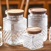 Kitchen Food Grade Sealed Glass Jar, Coffee Powder Seasoning Storage Jar, Acacia Wood Glass Bottle 1