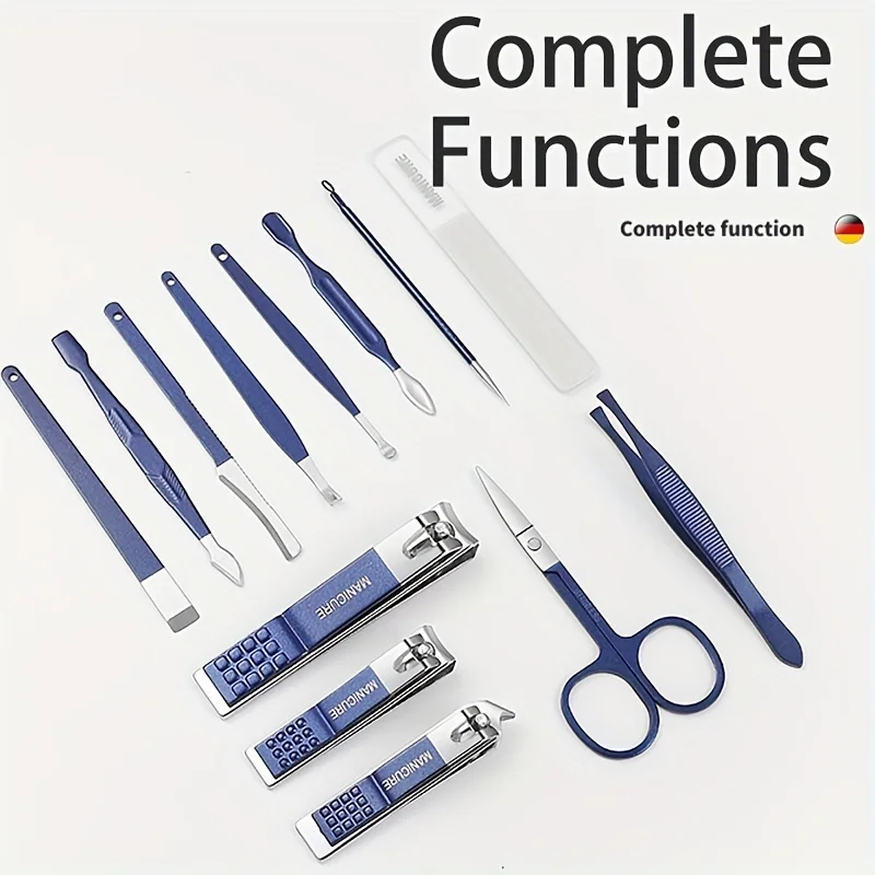 13 Pcs Multi-Functional Stainless Steel Nail Clippers Pedicure Nail Scissors Tool Set With Storage Box Manicure Cutter Kits Ear nail clipper set nail clipper nail care kit nail scissors set nail clippers manicure pedicure kit manicure set manicure sets manicure nail clipper set nail clippers kit