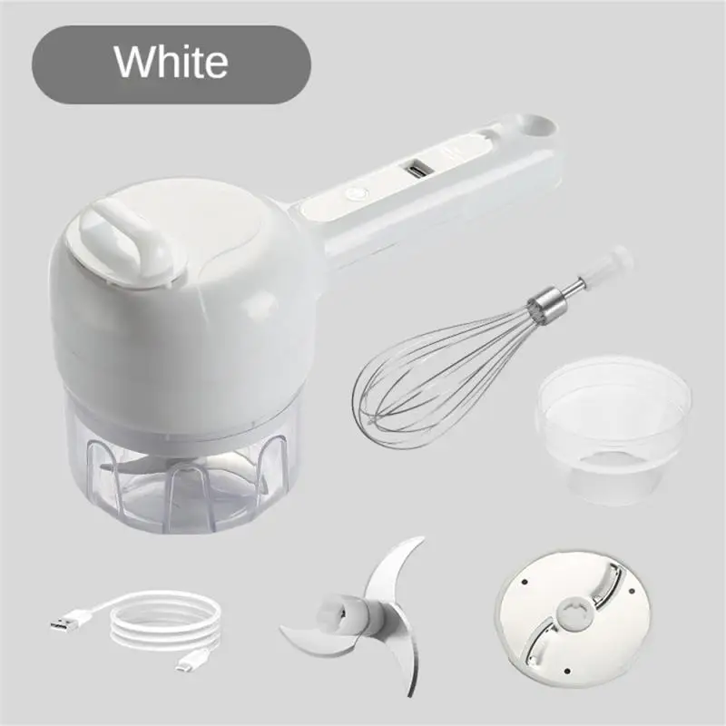 

In1 Multifunctional Electric Vegetable Cutter Slicer Set Garlic Masher Vegetable Crusher Chopper Food Slice Prssing Mixer USB