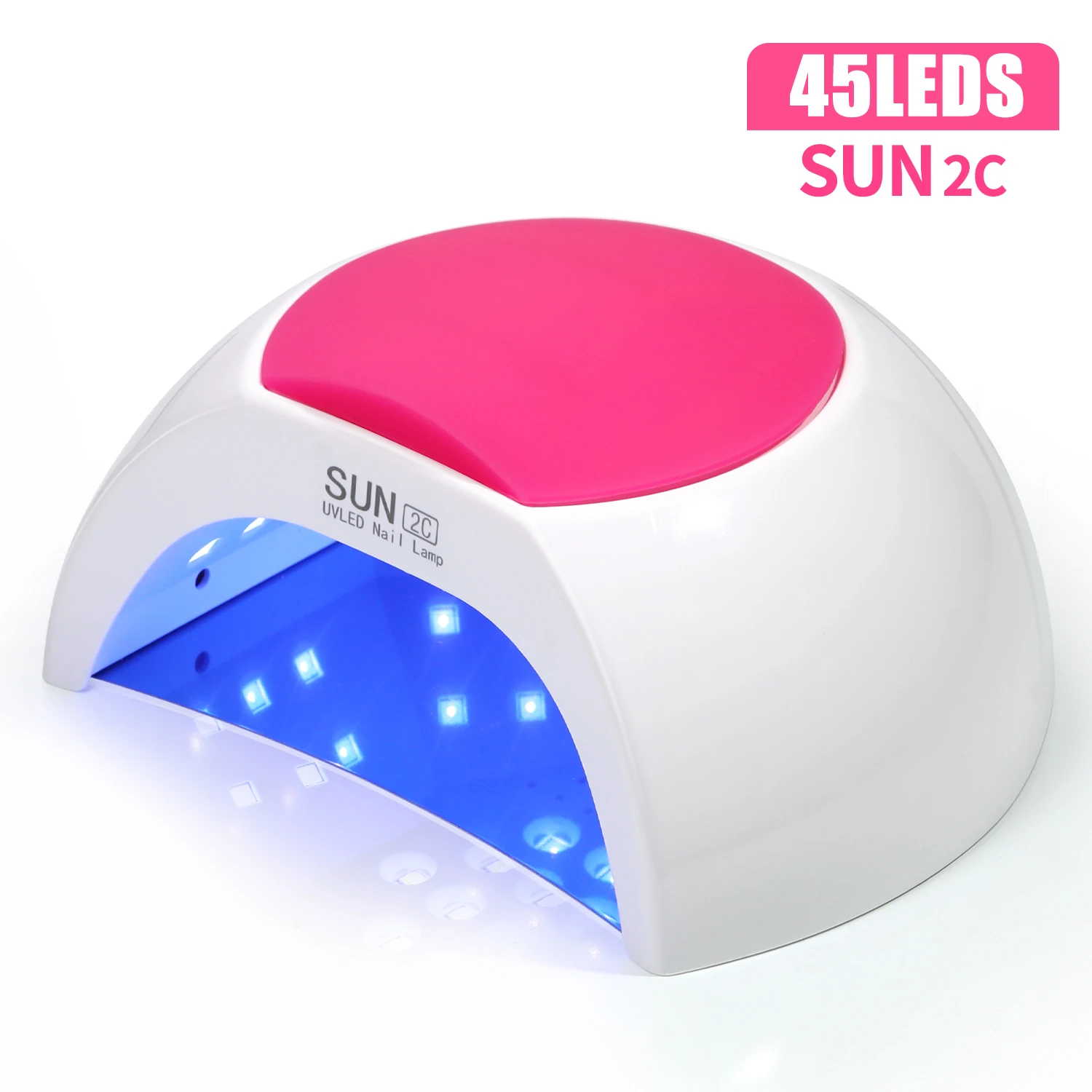 LULAA 48W Nail Lamp UV Lamp SUN 2C Nail Dryer for UV LED Gel Nail Dryer InfraredInfrared Sensor with Rose Silicone Pad Salon Use