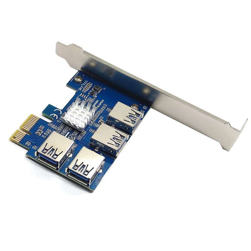 

PCI-E 1-4 PCI Express 16X слот, карта расширения PCI-E 1X к внешнему 4 PCI-e слот-адаптер PCIe, карта усиления для майнинга BTC