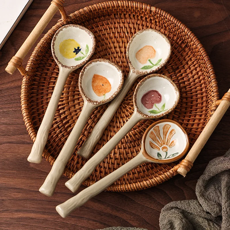 Cucharas De Porcelana Para Sopa Color Azul Y Blanco Vajilla S Azul Y