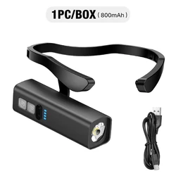 Rechargeable Inductive Headlamp with Extended Battery Life for Camping, Outdoor Adventures, and Hands - Free Illumination (6818B)