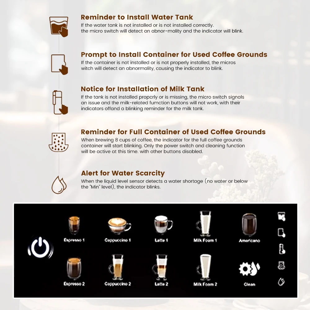 ماكينة إسبريسو أوتوماتيكية Mcilpoog AM7203: 7 أنوا...