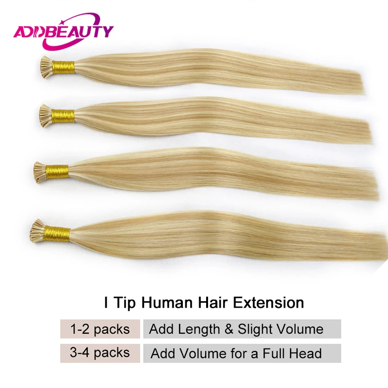 Straight I tip human hair extensions 40g 50g Brazilian fusion natural color