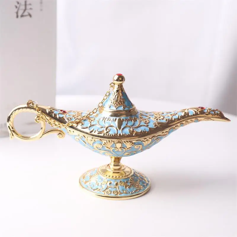 Aladdin Home Decor Incense Burners Antique Style Fairy Tale Magic Lamps Tea Pot Genie Lamp Vintage Retro Toys For Children Gifts incense burner