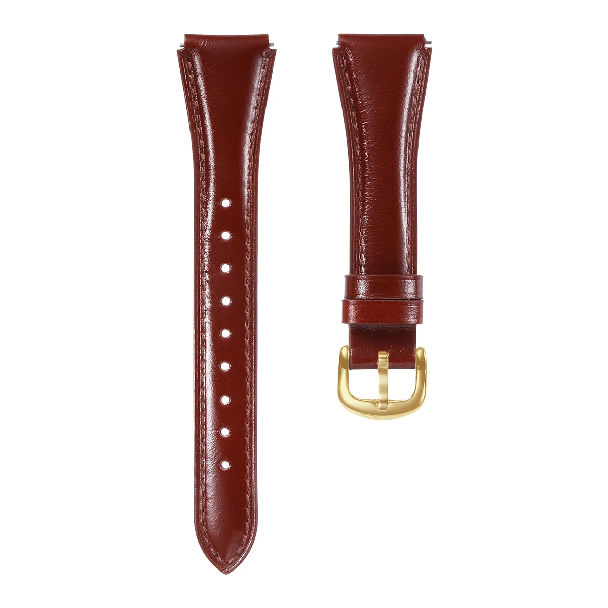 High-End Leather Wristband with Textured Finish, 18/22mm Universal Strap