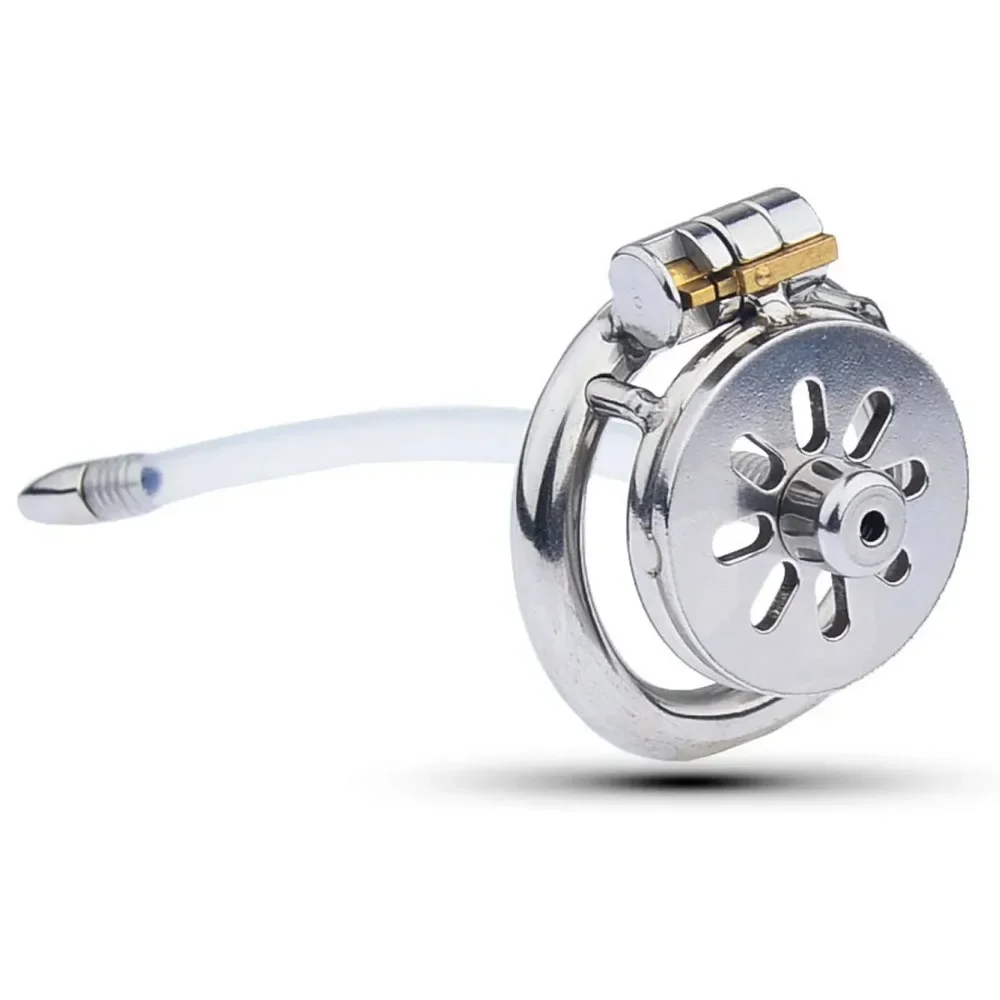Penis Chastity Cage Stainless Steel Male Extrem Mini Cock Ring Flat Lock Urethral Sex Toys Men BDSM Sissy Slave