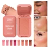 USHAS 8 Color Matte Blush Easy Coloring Embossed Blusher Palette Correct Facial Contours Blush Powder Makeup 3