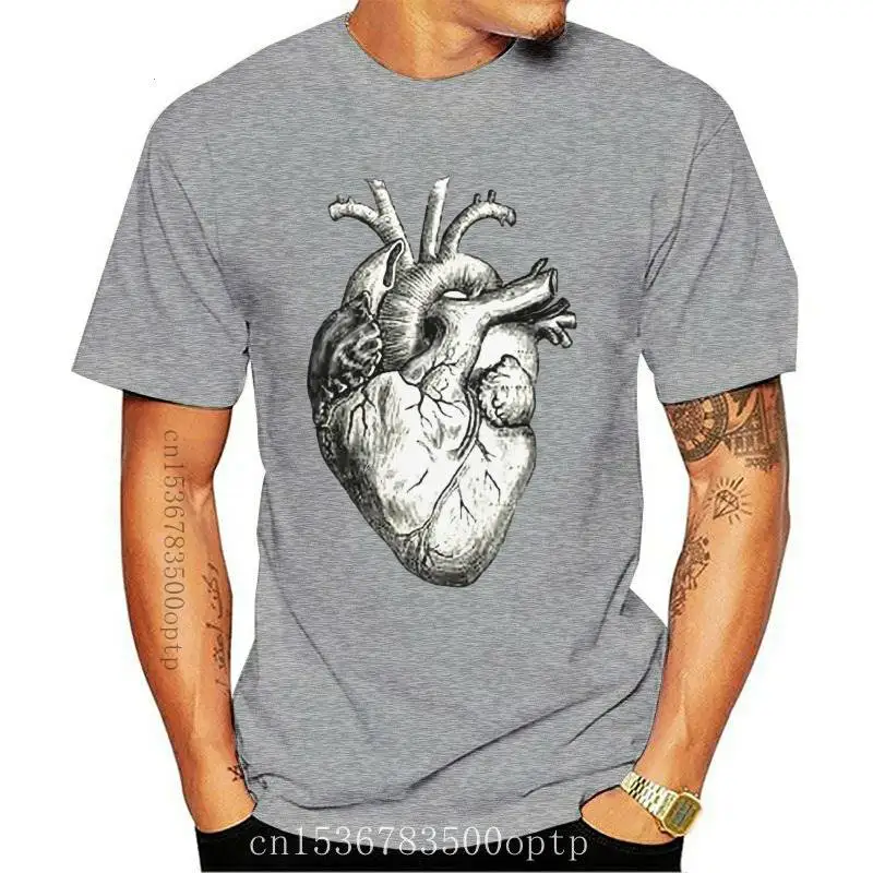

New Hot 2021 Summer Fashion Heart T Shirt Vintage Anatomical Heart Biology Anatomy Medical Small TO XXXL Tee Shirt