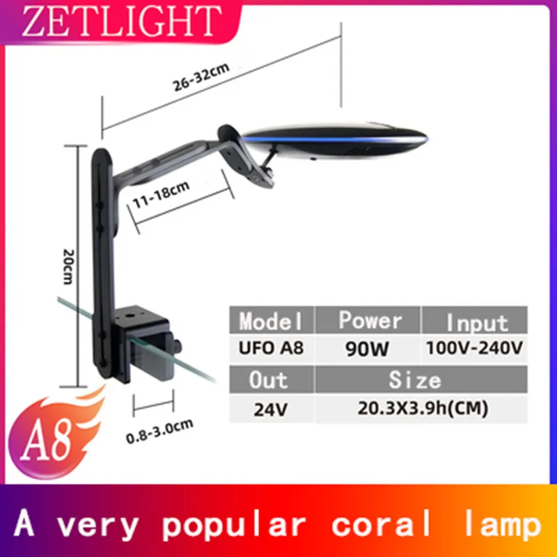 Zetlight luz LED para acuario de agua salada, iluminación de arrecife