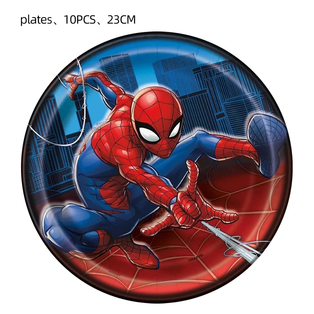 Spiderman Birthday Party Supplies Spider Tableware Paper Plates 9oz Cup Hero Dessert Plates for Kids Baby Shower Deocations party supplies birthday party supplies birthday tableware set spiderman party supplies