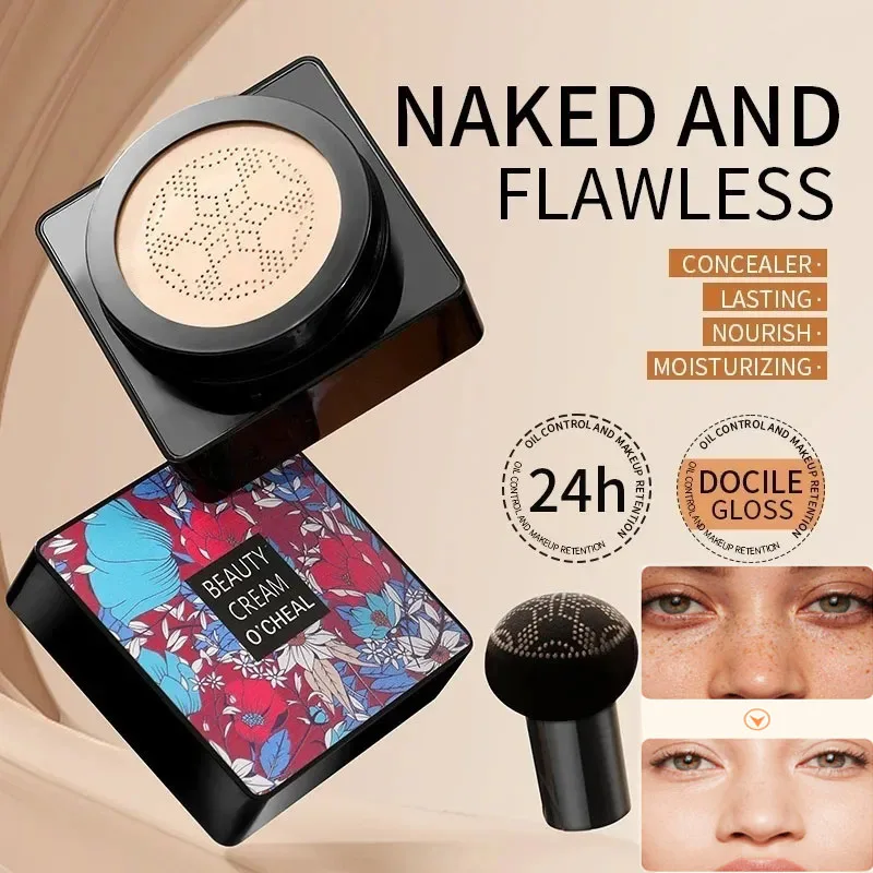 Magic Foundation Mushroom Head Air Cushion CC Cream Waterproof Brighten Foundation Cream Women Base Makeup Face Korean Cosmetics cc cream