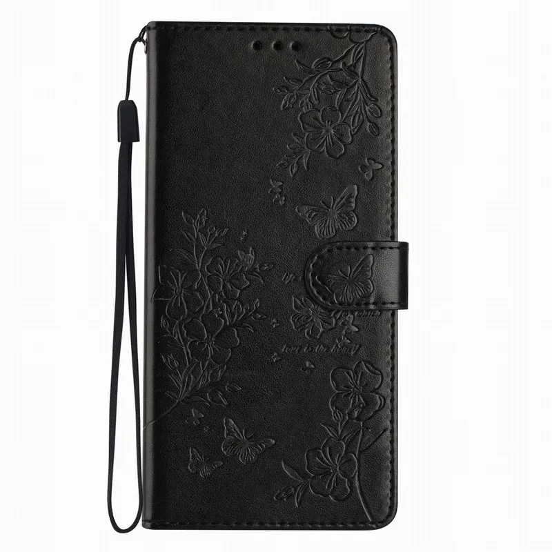 Charming Flower Butterfly Wallet Phone Case with Card Slots and Protective Cover