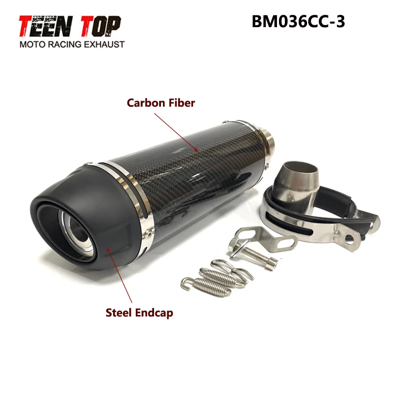Universal Motorcycle Exhaust Muffler Carbon Fiber Silencer For KTM Duke390 RC390 Duke 690 790 890ADV Silenciador De Escape Moto