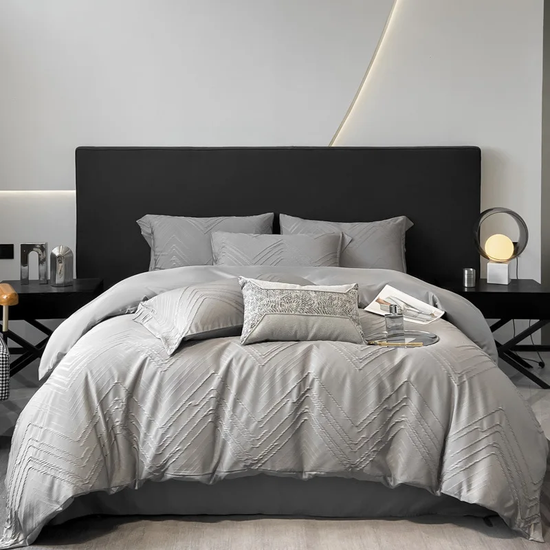

Cooling Silk Bedding Set Smooth Air Condition Comforter Cover Lightweight Summer Quilt with Double Side Cold & Cooling Fabric