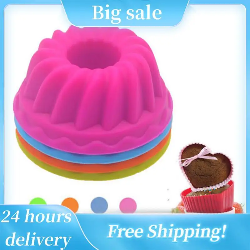 

Pieces/Set Of Silicone Cake Mold Round Muffin Cup Cake Baking Mold Kitchen Cooking Bakeware Making Cake Decoration Tool