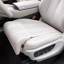 Ergonomic Car Seat Cushion with Leg Support Extension - Comfort & Protection for a Relaxed Drive (White)
