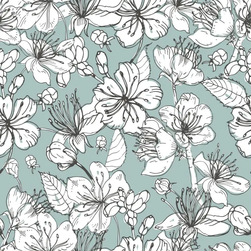 Description Picture 6 of itemCustom Black white Floral Wallpaper Retro Leaf Home Decor TV Background Self adhesive wallpapers Flower Sticker home decoration