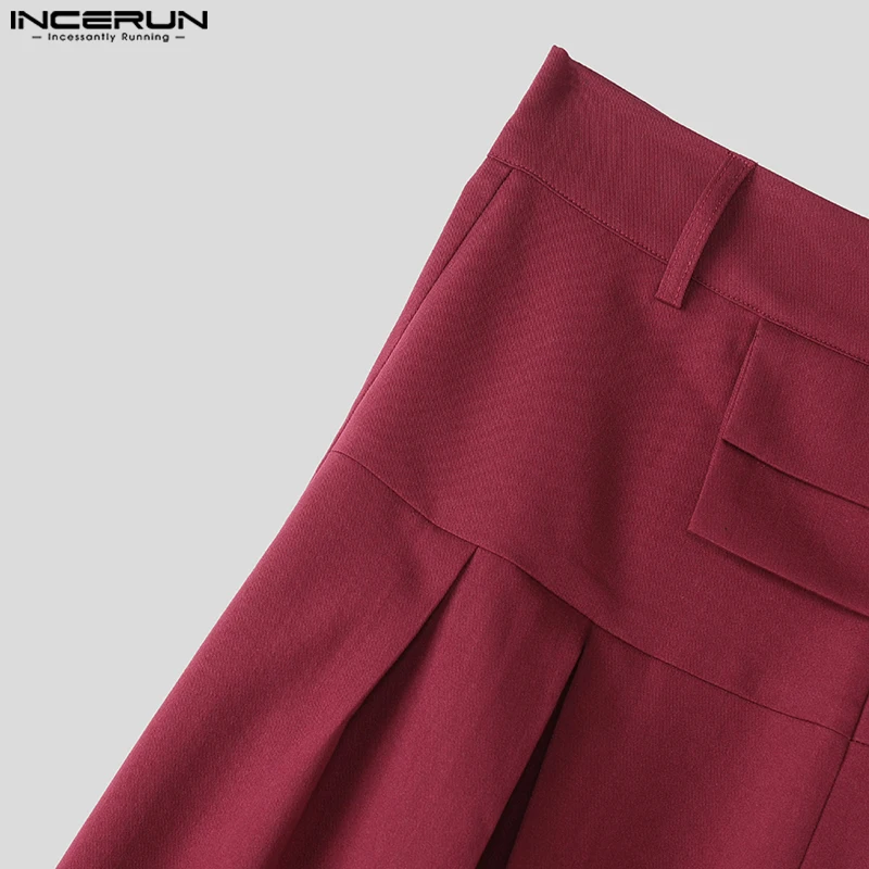 American Style Split Pleated Half Body Skirt