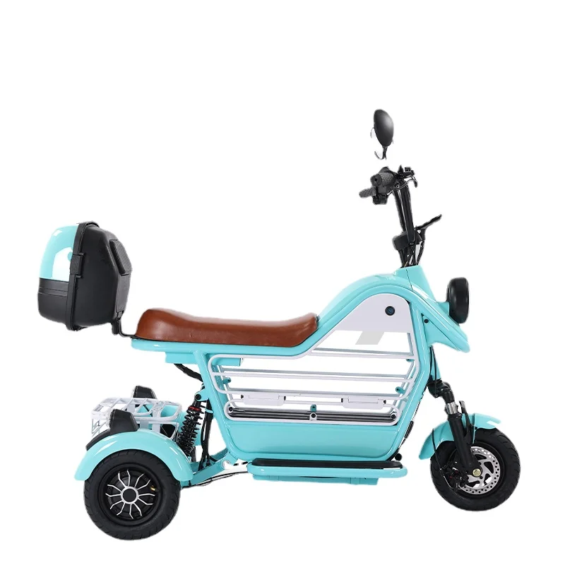ZL Electric Tricycle Household Small Elderly Lady Parent-Child Folding Battery Car electric mobility scooter for elderly electro tricycle 36v 48v 10ah speed 15km h folding electric tricycle removable battery