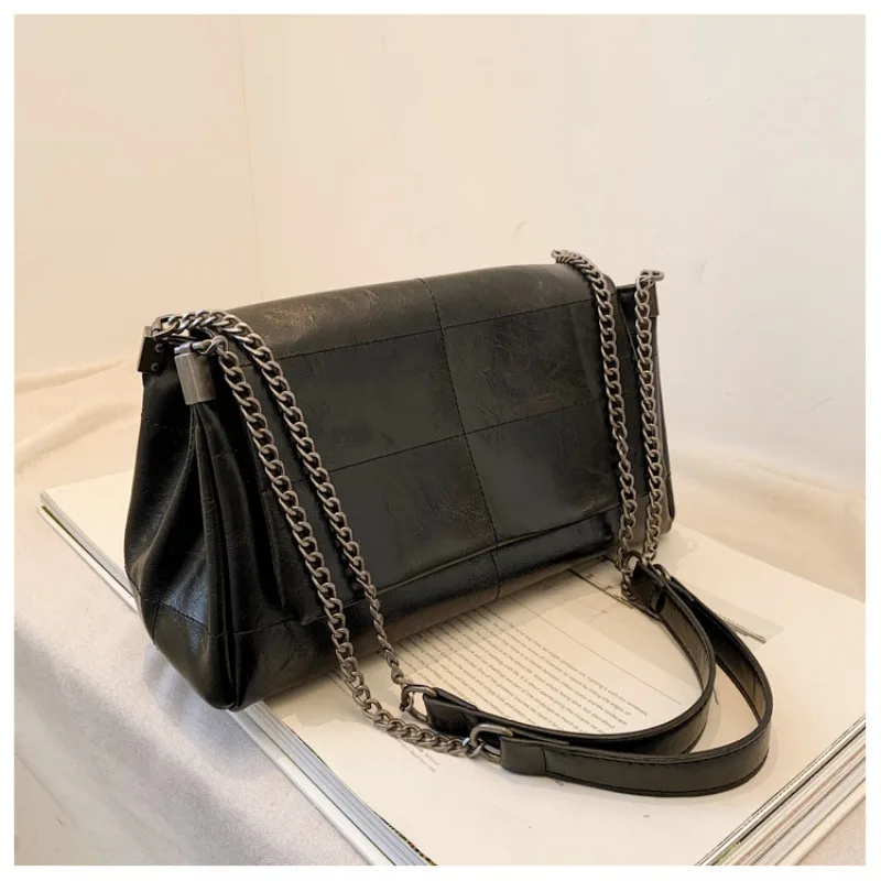 

Luxury Shoulder Bag 2024 Large Capacity Brand Bags New Retro Fashion Chain bags Crossbody Bag Handheld leather Women Bag