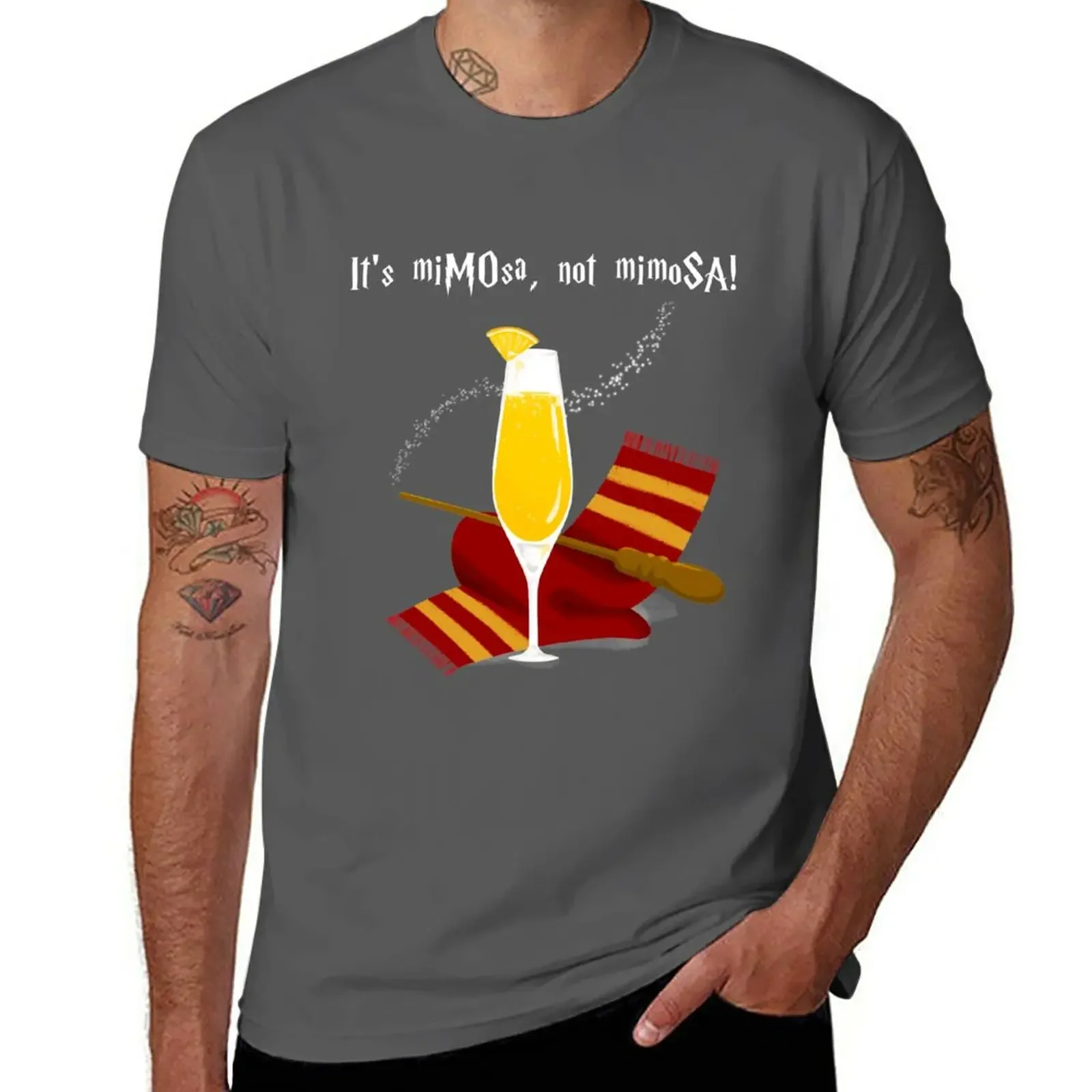 È Mimosa, Non Mimosa! T-Shirt Customizeds Plus Size Top T-Shirt Grafiche Da Uomo Anime