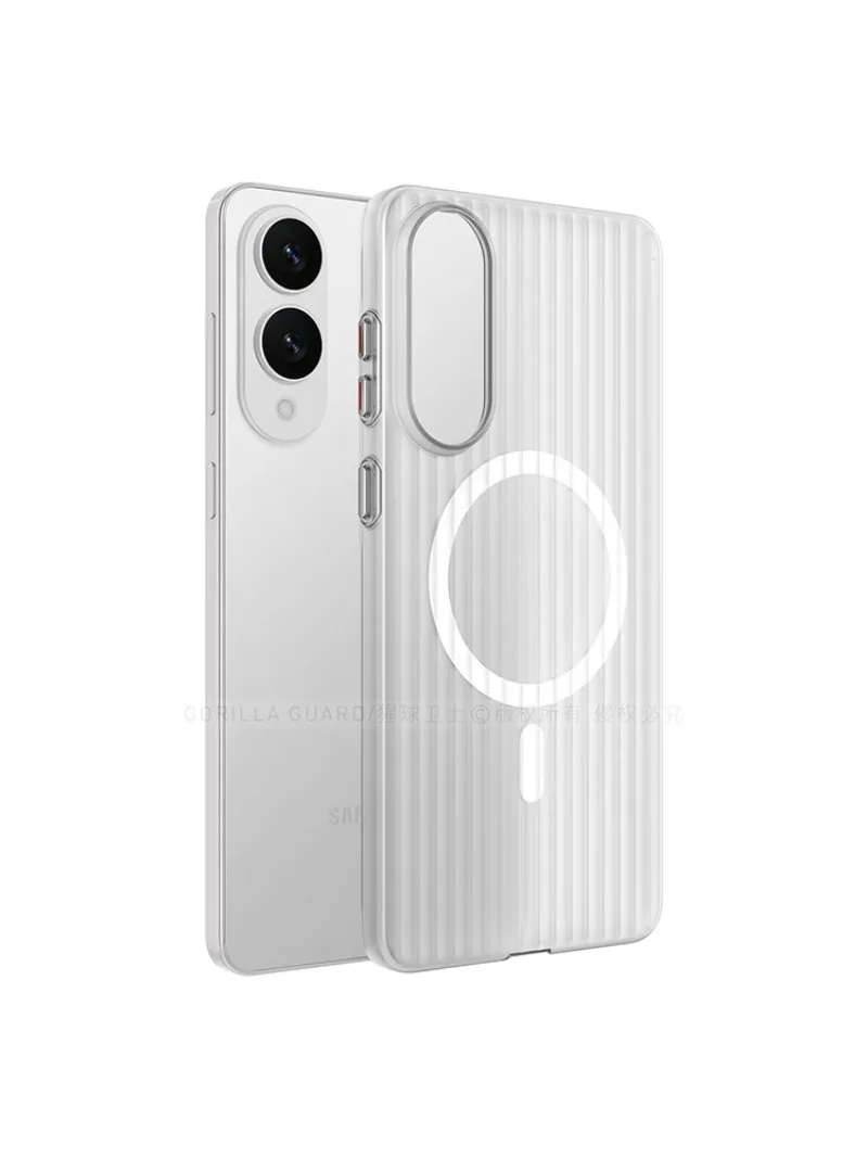 Luxury Magnetic Frosted Transparent PC Case with Skin-Friendly Feel and Shockproof Protection