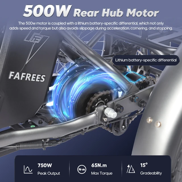 500W Cargo Three Wheel ebike FAFREES F20 Mate Adult Electric Bicycle 48V18.2Ah Battery Folding E-bike 20*3.0 Fat Tires 4 500W Cargo Three Wheel ebike FAFREES F20 Mate Adult Electric Bicycle 48V18.2Ah Battery Folding E-bike 20*3.0 Fat Tires 4