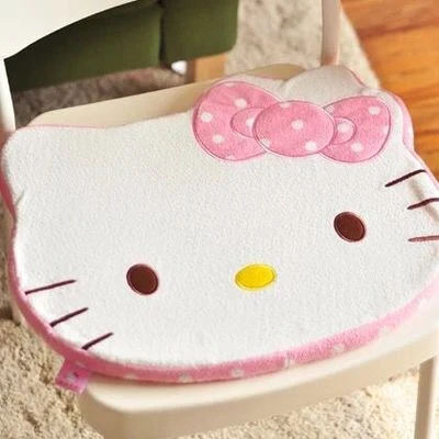 Gaming Chair Cushion White, Cute Seat Cushion with Backrest Non-Slip,  Kawaii Cha