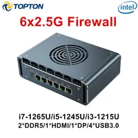 New 12th Gen i7 1265U i5 1245U N100 Firewall Mini PC 6x2.5G intel i226-V i3-1215U DDR5 NVMe Proxmox pfSense Computer Mini Router 2