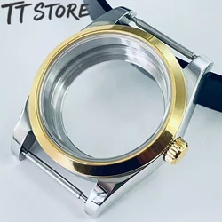 Premium Waterproof Sapphire Crystal Watch Case in Silver, Black, Gold, and Rose Gold - 36mm ETA2824 PT5000 (Silvery Gold A10)