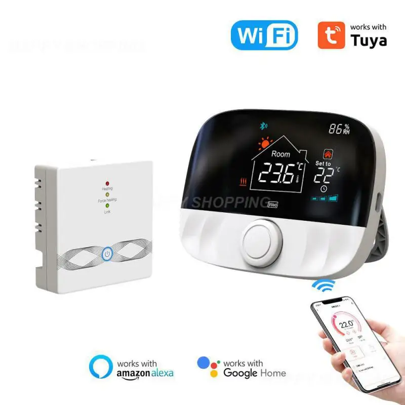 

RF Wireless Thermostat,RF 433 Water Gas Boiler and Actuator Programmable 0.5℃ Hysteresis Temperature Controller