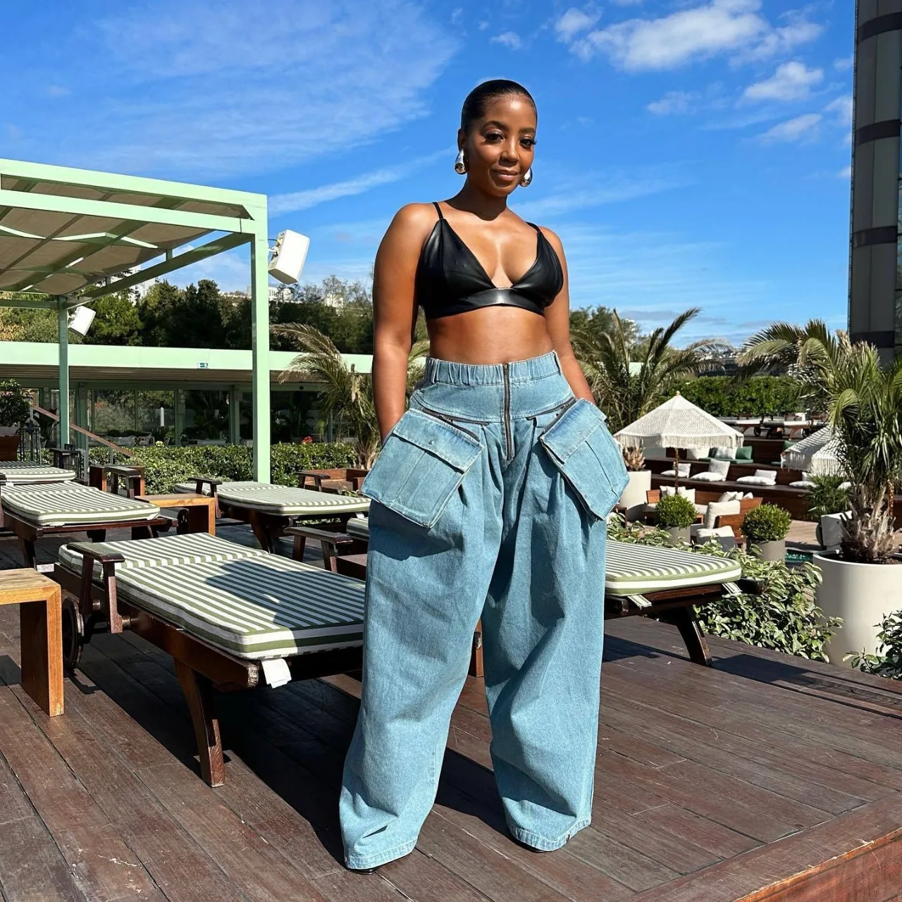 Denim Two Piece Sets Women Pant Set Y2k Streetwear Coats