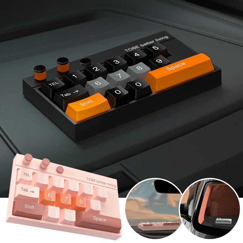 Car Temporary Parking Number Plate Stop Sign Keyboard Shape Automobile Stop Parking Number Sign Auto Dashboard Ornaments