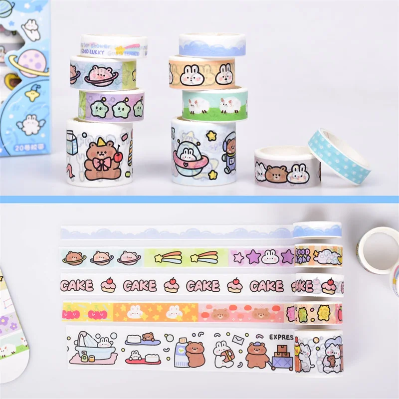 Kawaii Therapy Washi Tape Gift Box Set (20 rolls)