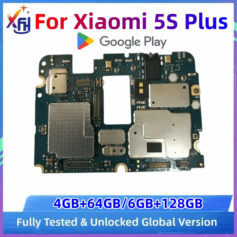 

Motherboard for Xiaomi Mi 5S Plus, 64GB, 128GB Global ROM, Original Mainboard, with Google Playstore Installed