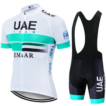 UAE-pantalones cortos de ciclismo para hombre, Jersey de manga corta con corte láser, traje de bicicleta de carreras, Maillot de verano