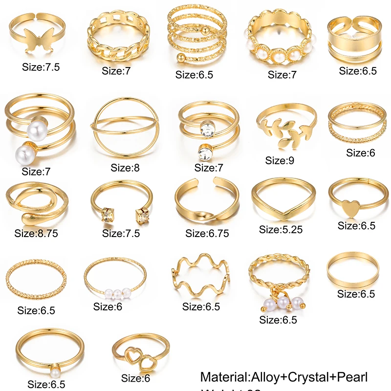 Ring Set 22Pcs/Set for Women